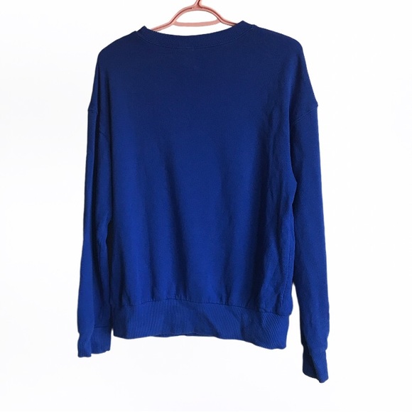 DIVIDED H&M Royal Blue XS Crew Neck Cotton Sweater - Picture 2 of 2